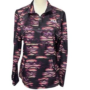 Women’s Large Fila Sport long sleeve athletic top quarter zip